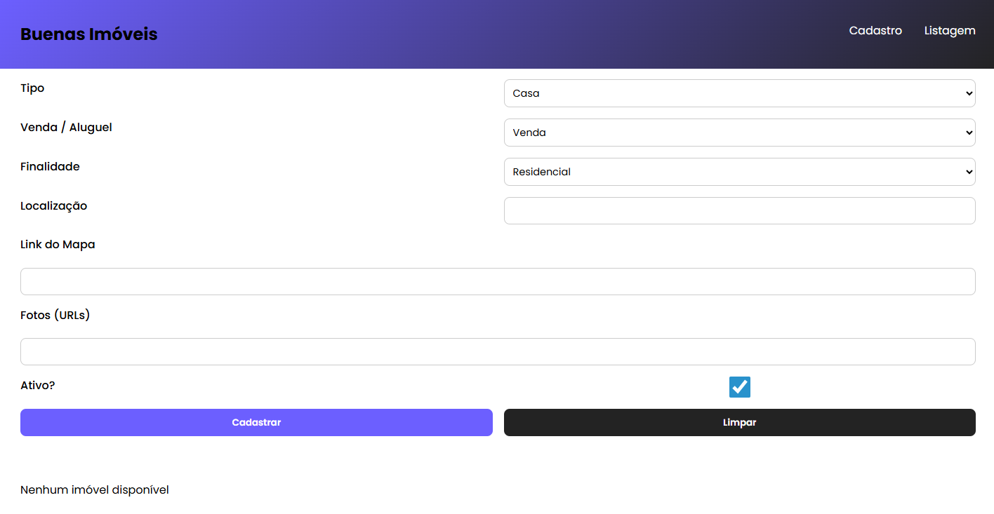 Projeto Buenas Imoveis